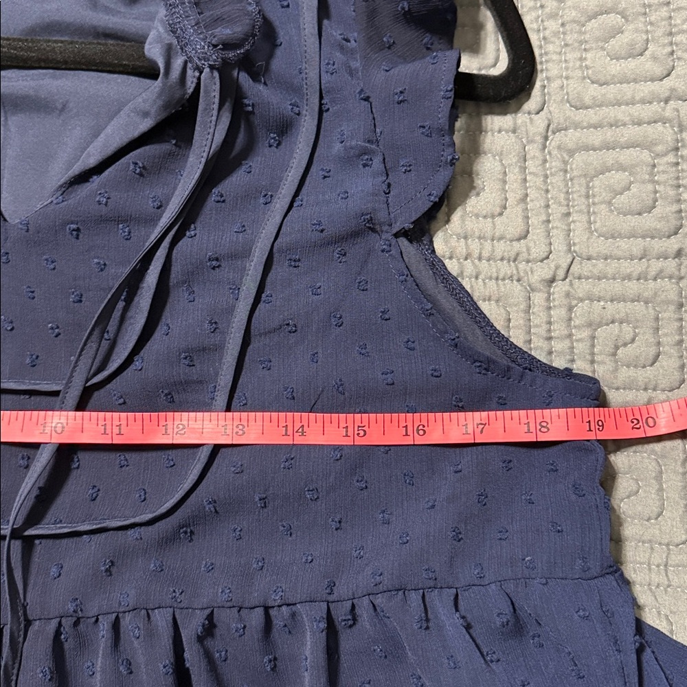 Navy Ruffle Blouse - Picture 8 of 8